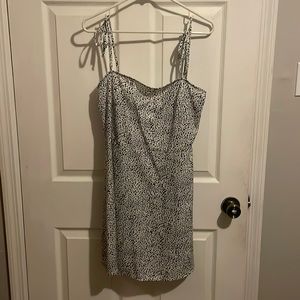 Dalmatian short tie dress